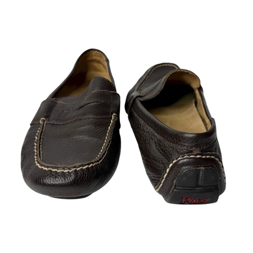 POLO RALPH LAUREN Telly II Brown Leather Penny Driving Loafers Size‎ 11D